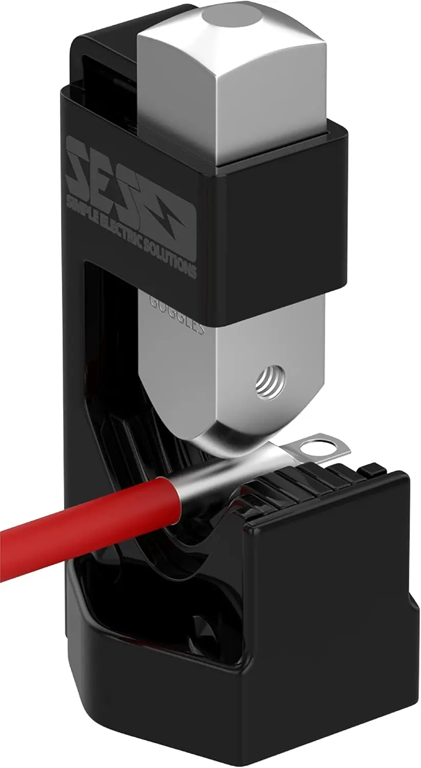 

Инструмент для обжима клемм аккумуляторных кабелей Hammer для проводов AWG от 8 до 4/0, легкое подключение кабелей