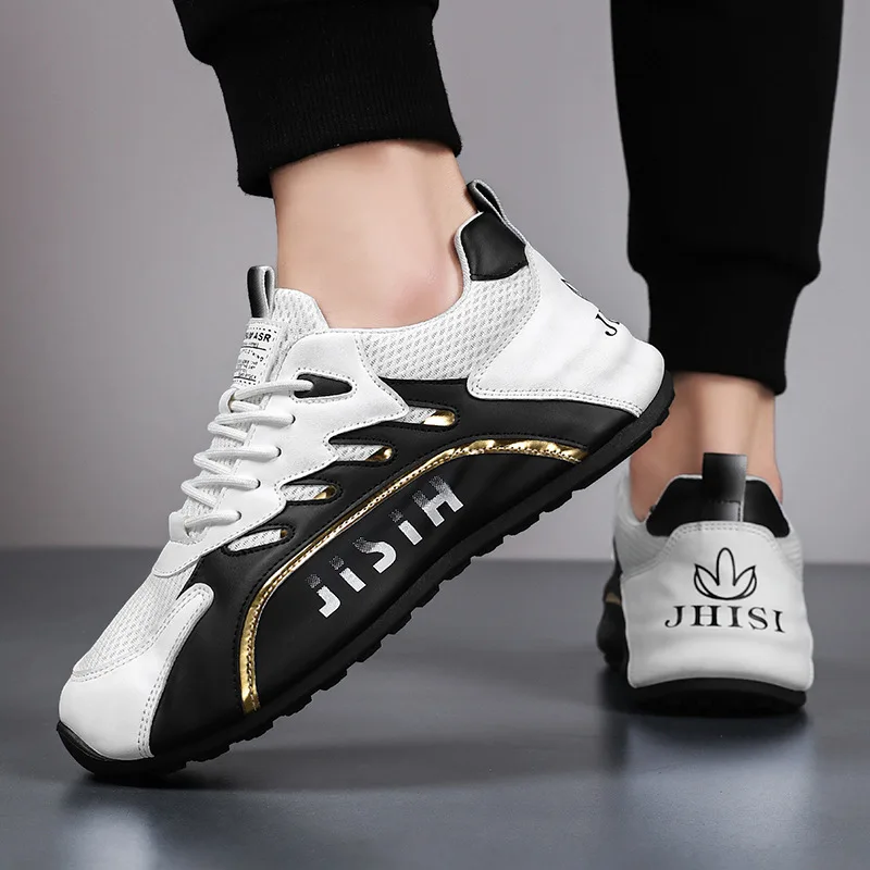 2025 new fashion casual lightweight wear-resistant men's shoes trend all-match running shoes men's low-top breathable mesh shoes