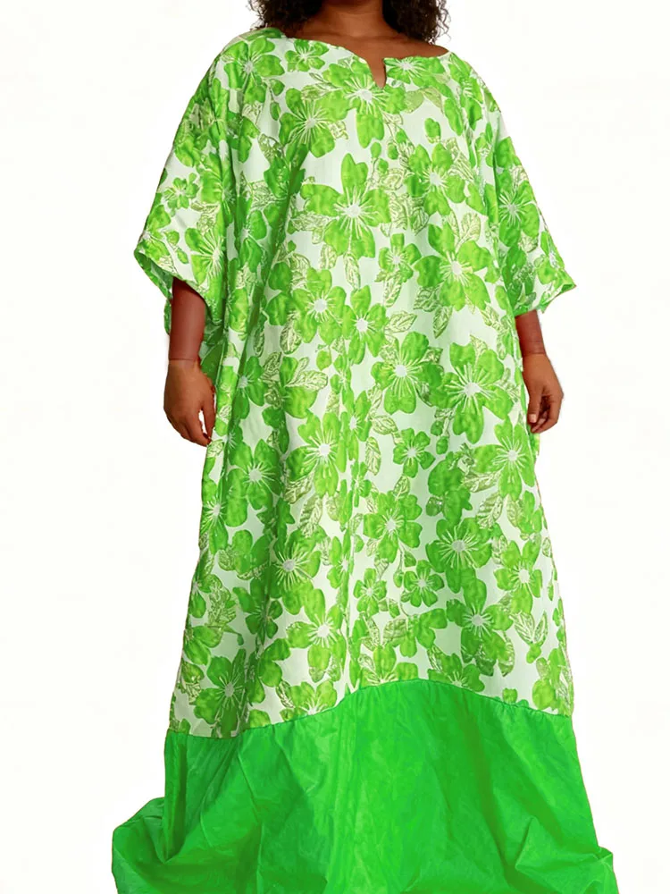 

【Премиум на заказ】Дизайнерское платье Bazin Riche Boubou, парчовый кафтан из органзы, халат | Роскошное африканское вечернее платье для женщин 2025г.