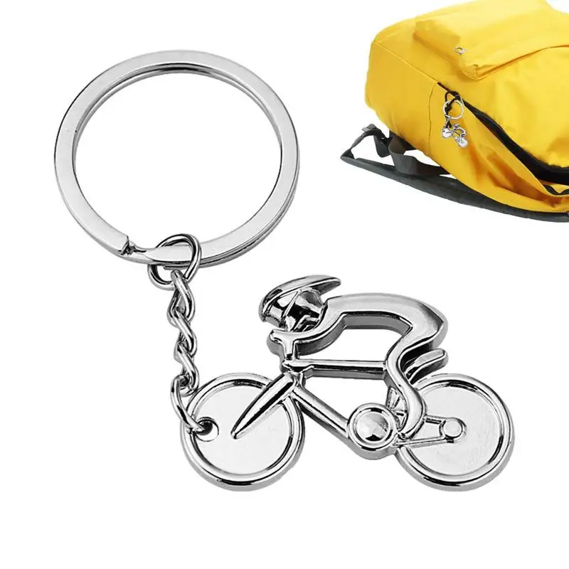 Cyclist Keychain Bag Charm Bicyclist Gift Bike Lovers Gifts Keychain Biker's Keychain Encouragement Gift Keychain For Keys Purse