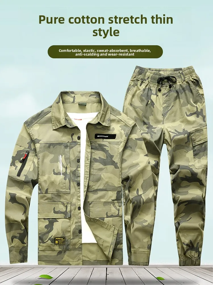 summer-work-orm-set-men's-thin-pure-cotton-elastic-camouflage-breathable-wear-resistant-auttive-repair-welding-labor-p