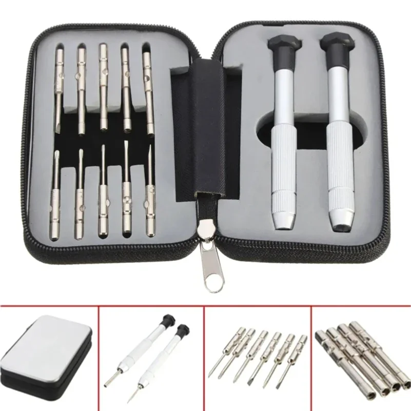 

Krachtige 12Pcs Eyeglasses Screwdriver Set with Pouch Sunglasses Repair Kit Glasses Optical Repair Tool Parts Assorted Kit