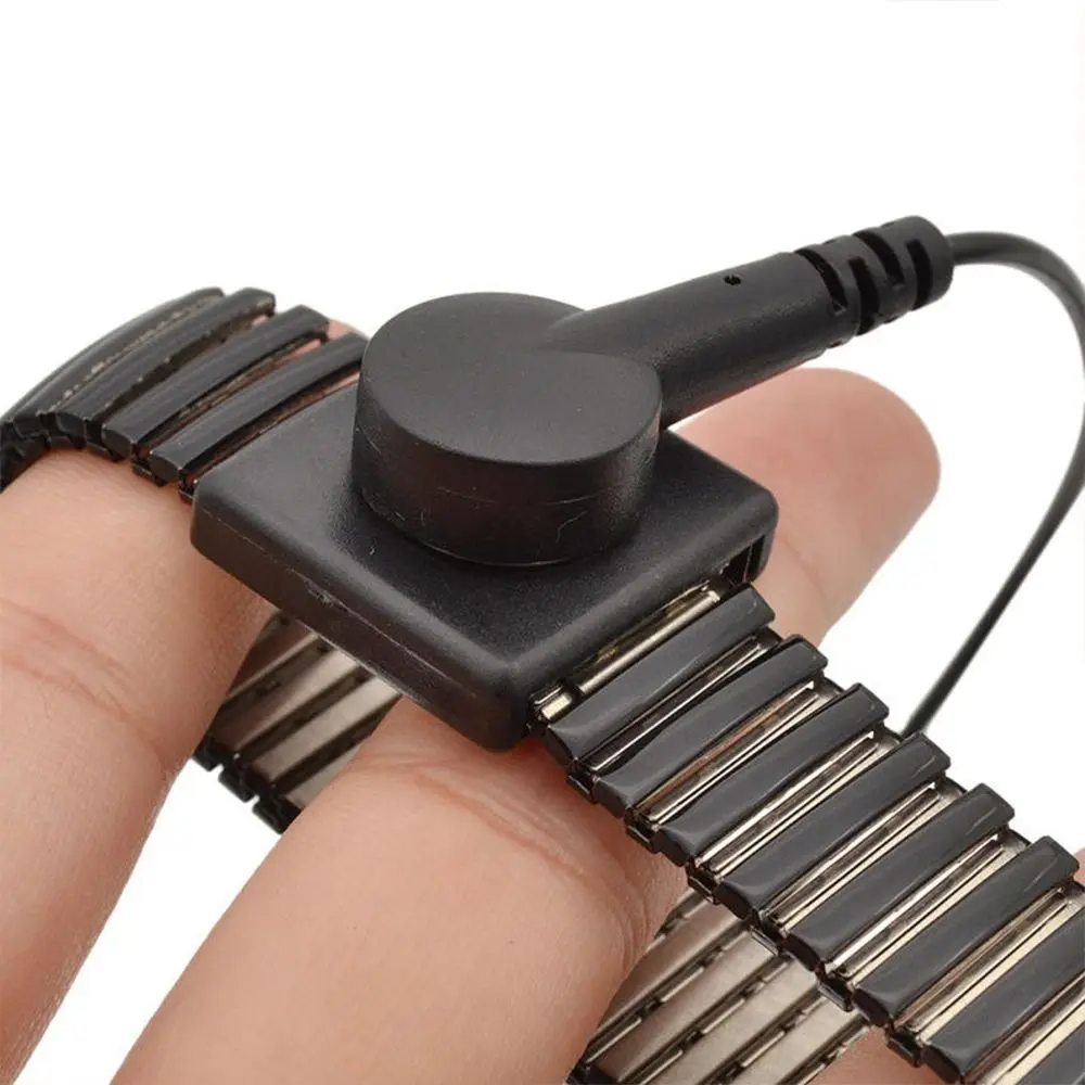 Ground Black Adjustable Grounding Discharge Wrist Band ESD Wrist Strap Anti Static