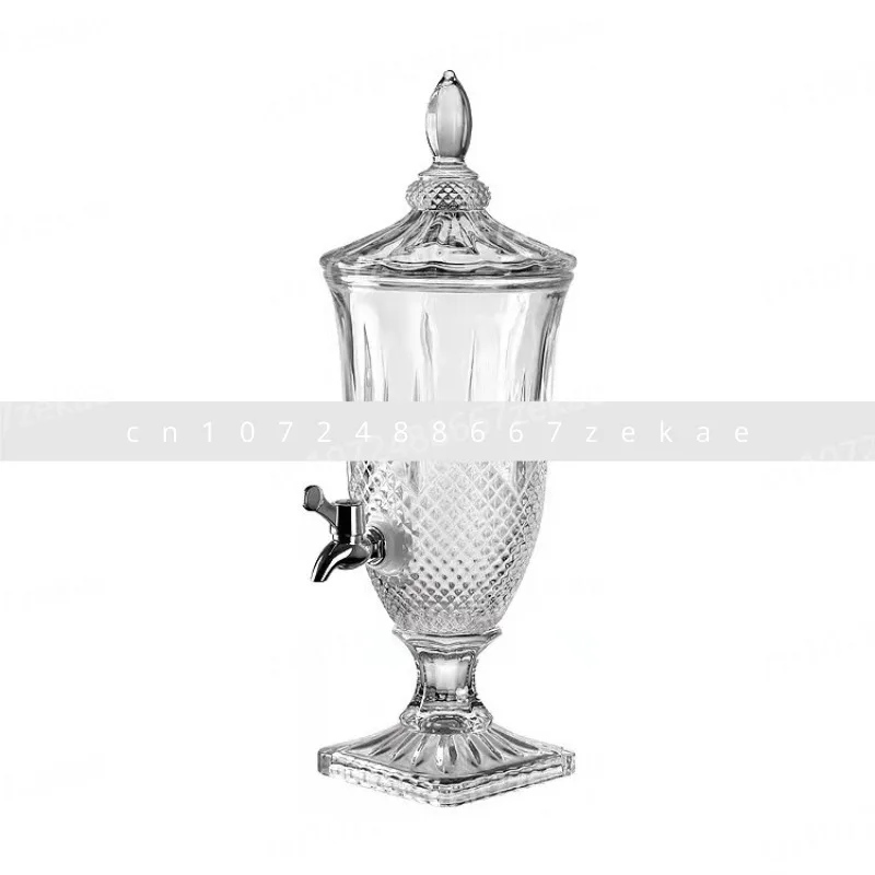 موزع زجاجي لعصير مشروب الثلج مع صنبور #1