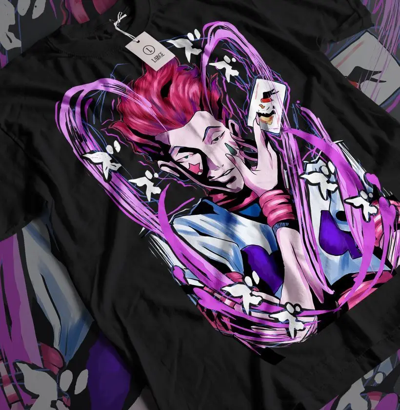 Hisoka T-Shirt Hunter X Hunter Manga Strip HXH Anime Gift Unisex Shirt All Size
