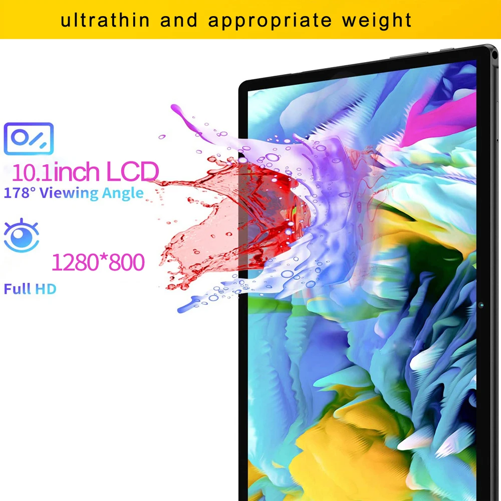 Máy Tính Bảng 10.1 Inch Mới 2.5D Thép Màn Hình Máy Tính Bảng 3G Nghe Gọi Điện Thoại Android 9.0 Octa Core 4GB/64GB ROM Bluetooth Wi-Fi Máy Tính Bảng