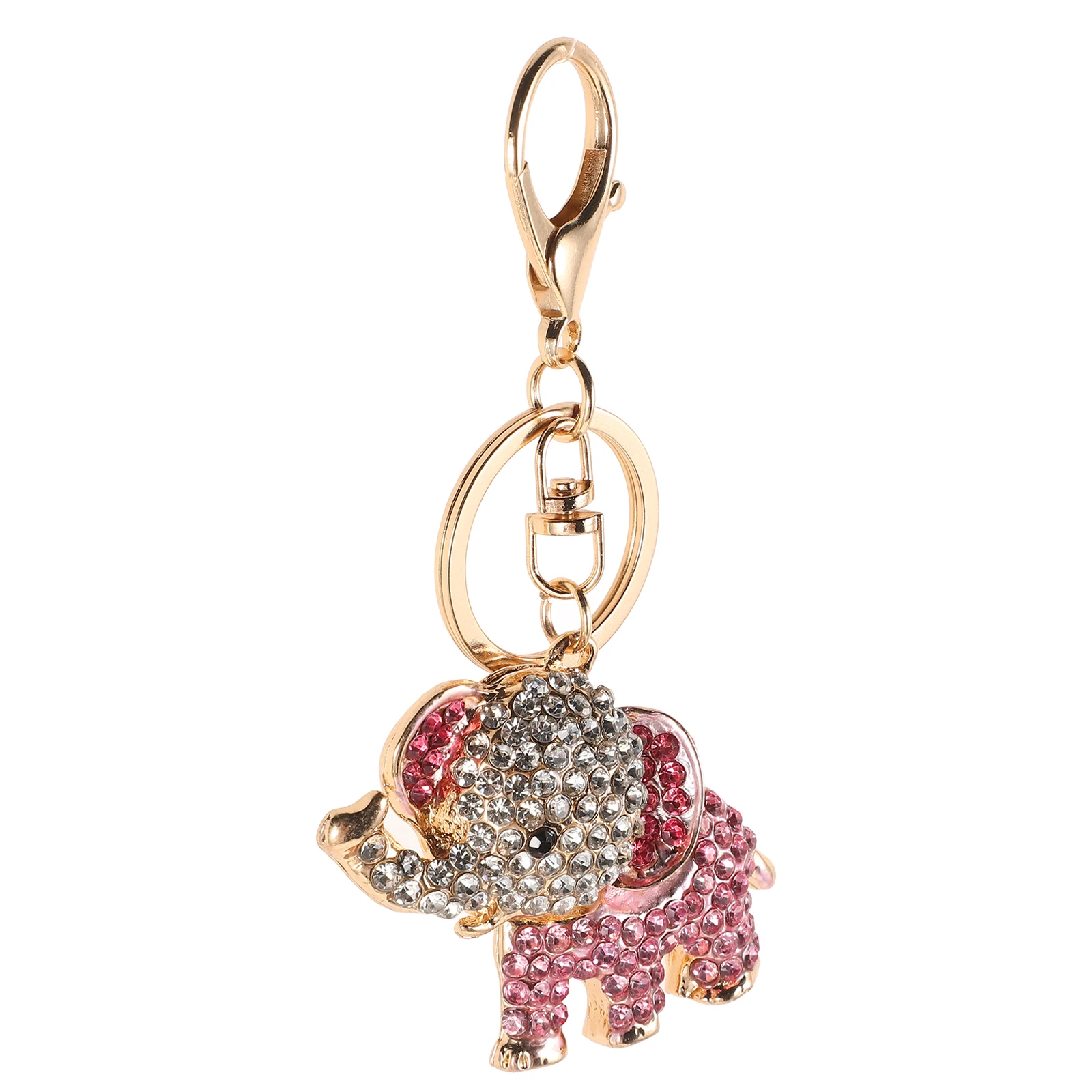 

Cute Elephant Rhinestone Bling Elephant Keychain For Women Keychains Bag Charm naments Accessories Zinc Alloy Durability