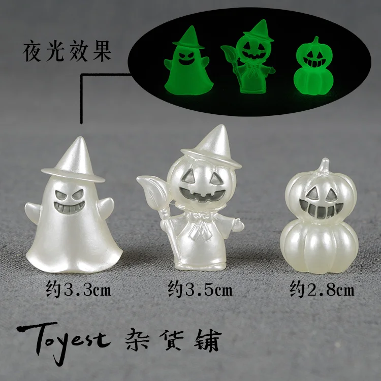 

Glow - Up Your Halloween! Cute Pumpkin Head Ghost Figurines with Light Up Feature Ideal for Pranks & Decoration