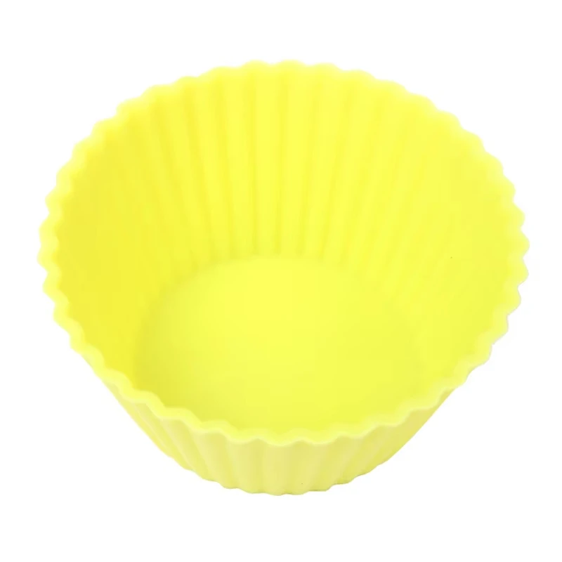 Mini moules ronds en Silicone pour muffins, doublures de gobelets, couleur aléatoire, réutilisables, pour cupcakes, outils de gâteaux antiadhésifs pour fête