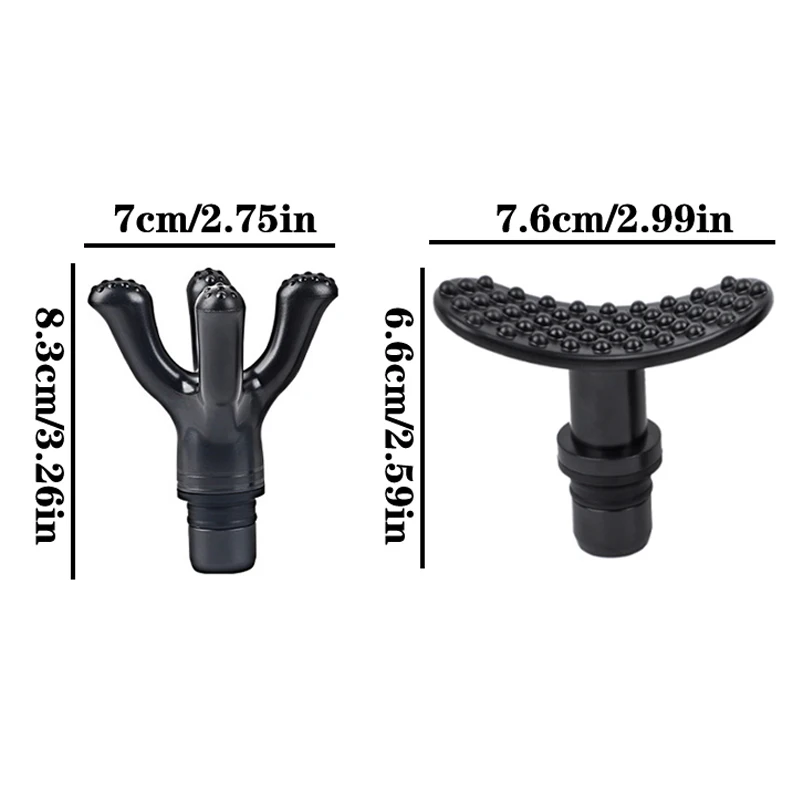근막 건 마사지 헤드, 범용 타입 마사지 롤러 백 마사지기, Y자형 물방울 압력 마사지 헤드, 1 PC