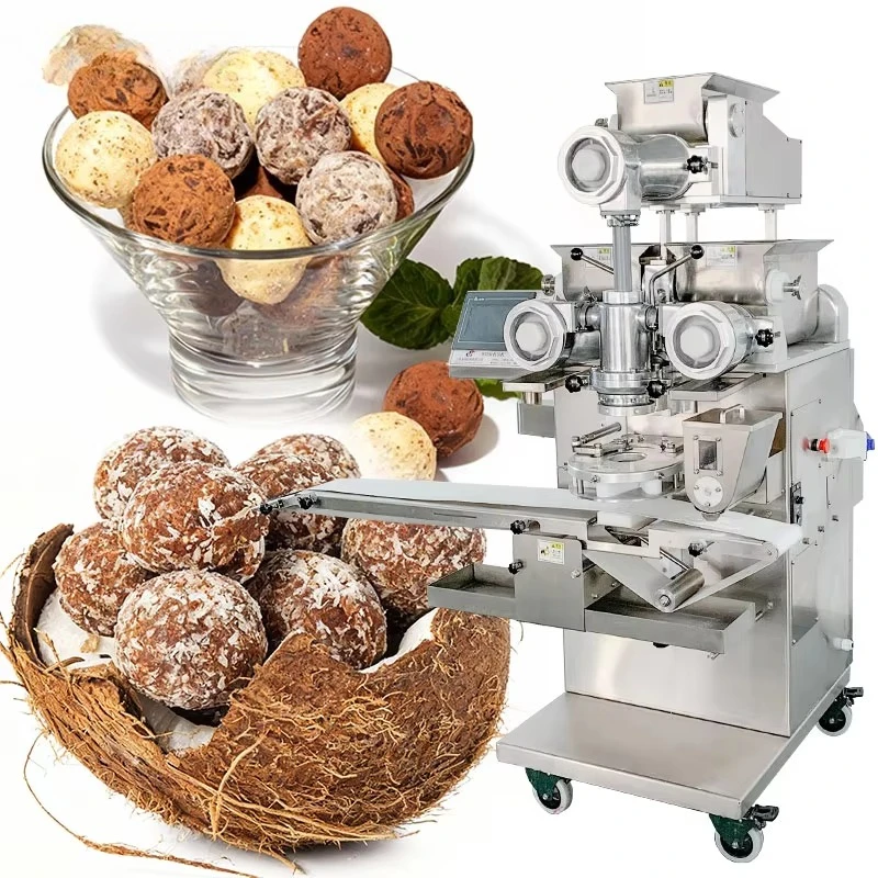 Neue automatische Mehrfachfüll- und Rundformmaschine für Nuss-Sesam-Energiebällchen, kontinuierlich, hocheffizient, für Snack- und Dessertfabriken