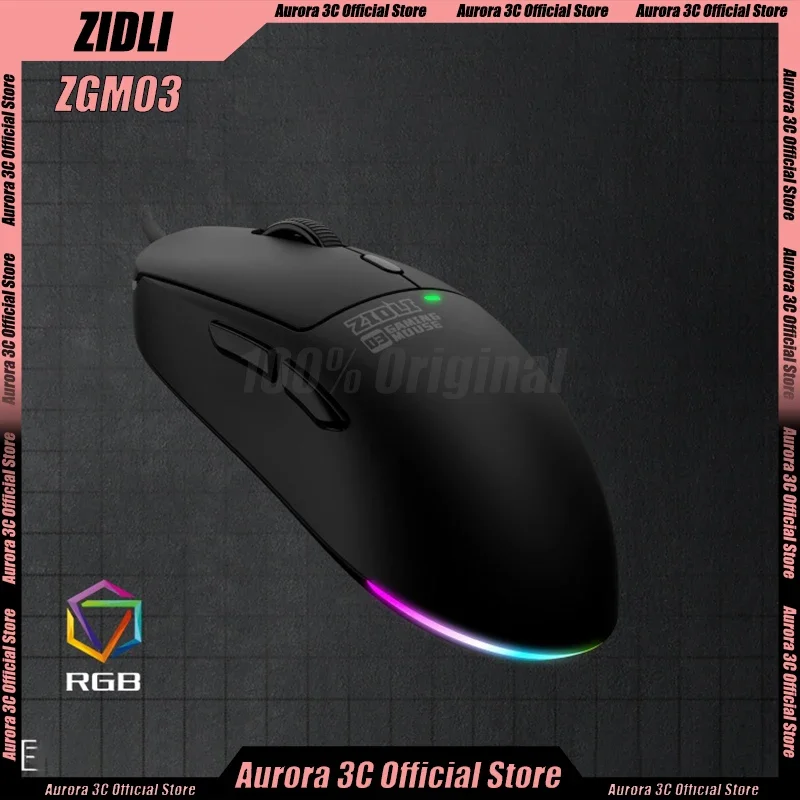 

Мышь игровая ZIDLI ZGM03 Проводная, 6000DPI, с Rgb Подсветкой