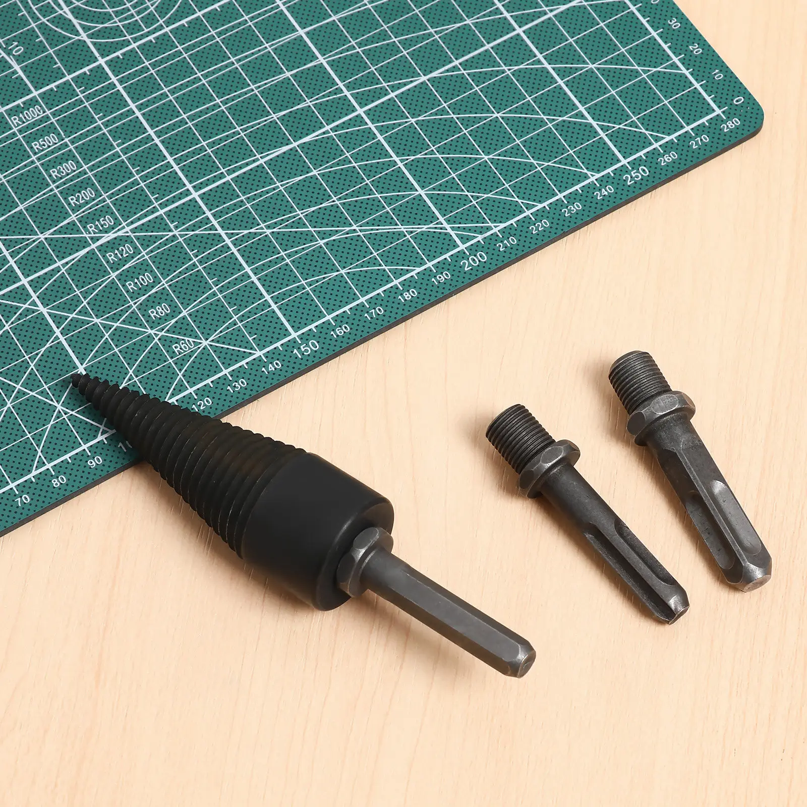 

4Pcs Wood Splitter Drill Bit Steel Firewood Log Splitter Heavy Duty Quick Efficient Splitting Versatile Multiple Connectors