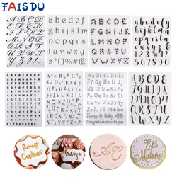 FAIS DU Biscuit Silicone Sticker Cake Silicone Sticker Decorative Tools Embossed DIY Letter Cutting Machine Pastry Accessories