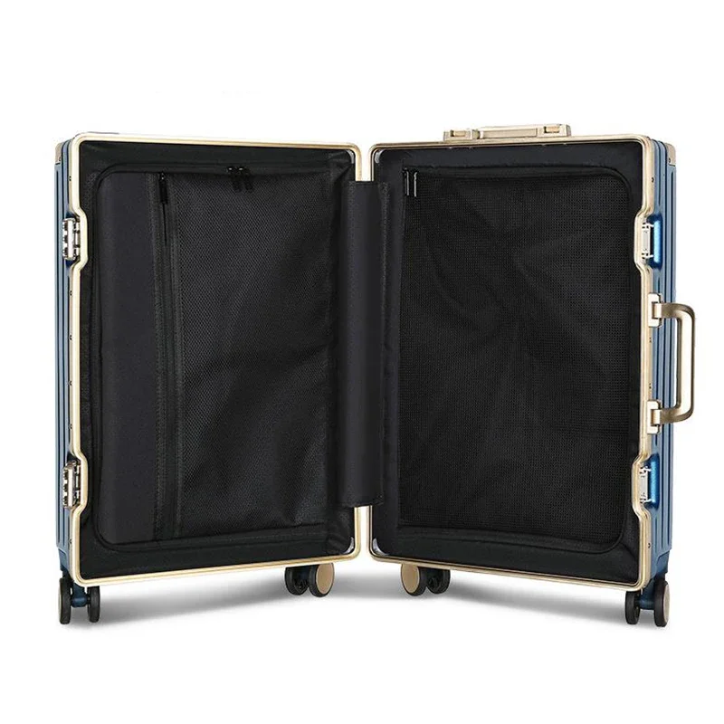 Travel Suitcase Male Female Aluminium Frame Design Luggage 24-Inch Password Case Universal Wheel Fashion Boarding Bag New Trunk