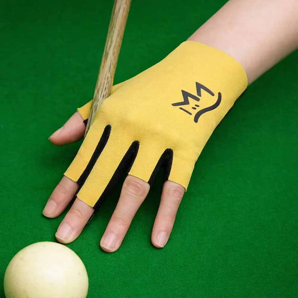 Elastic Ice Silk Billiards Gloves Fingers Show Anti-slip Snooker Cue Sport Glove Breathable Wear-resistant Pool Glove