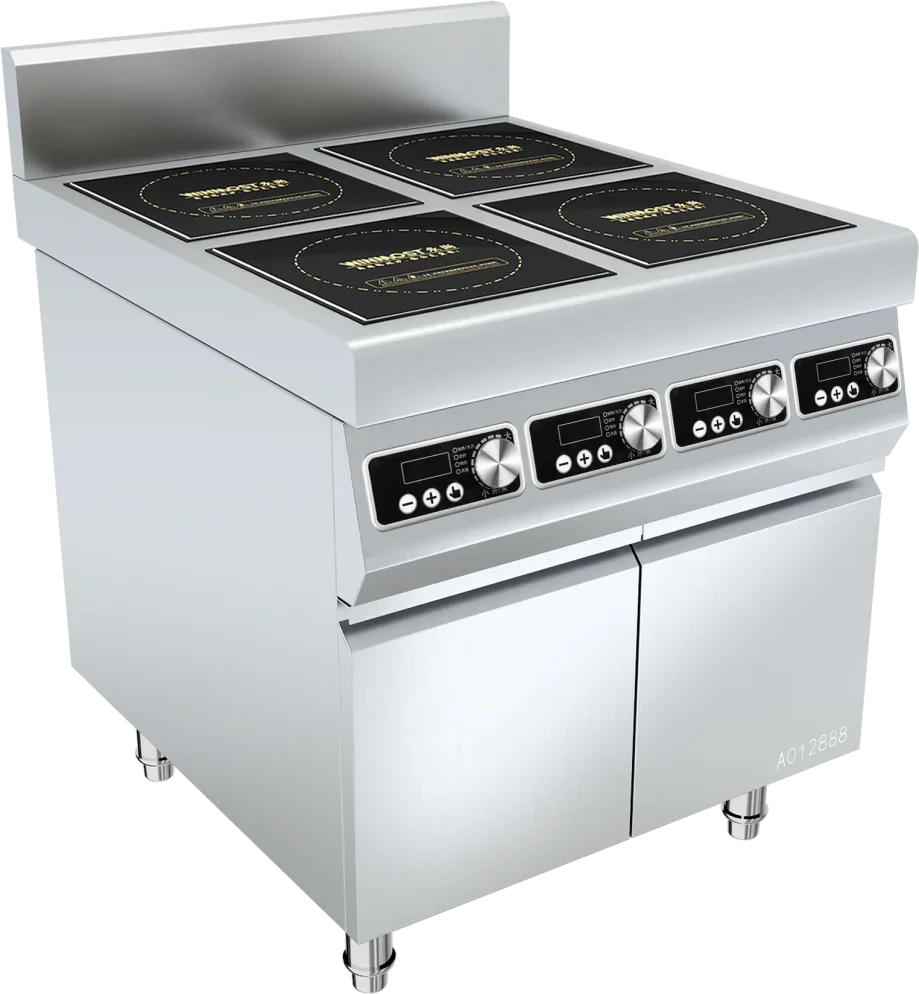 All Electric Kitchen Appliance 4 Burners Cooking Range Free Standing Induction Cooker Commercial  Use Industrial Use