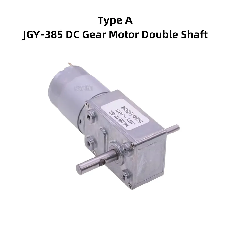 12V24V 150RPM JGY-385 DC Gear Motor Double Shaft For Overhead Crane Toy Crane Gift Game Machine DIY Model