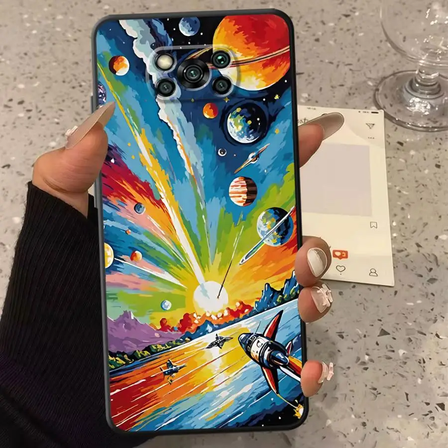 Funda trasera suave para teléfono Xiaomi Poco C85 C71 F5 F3 X4 X3 Pro X3 NFC F4 Interstellar Voyage