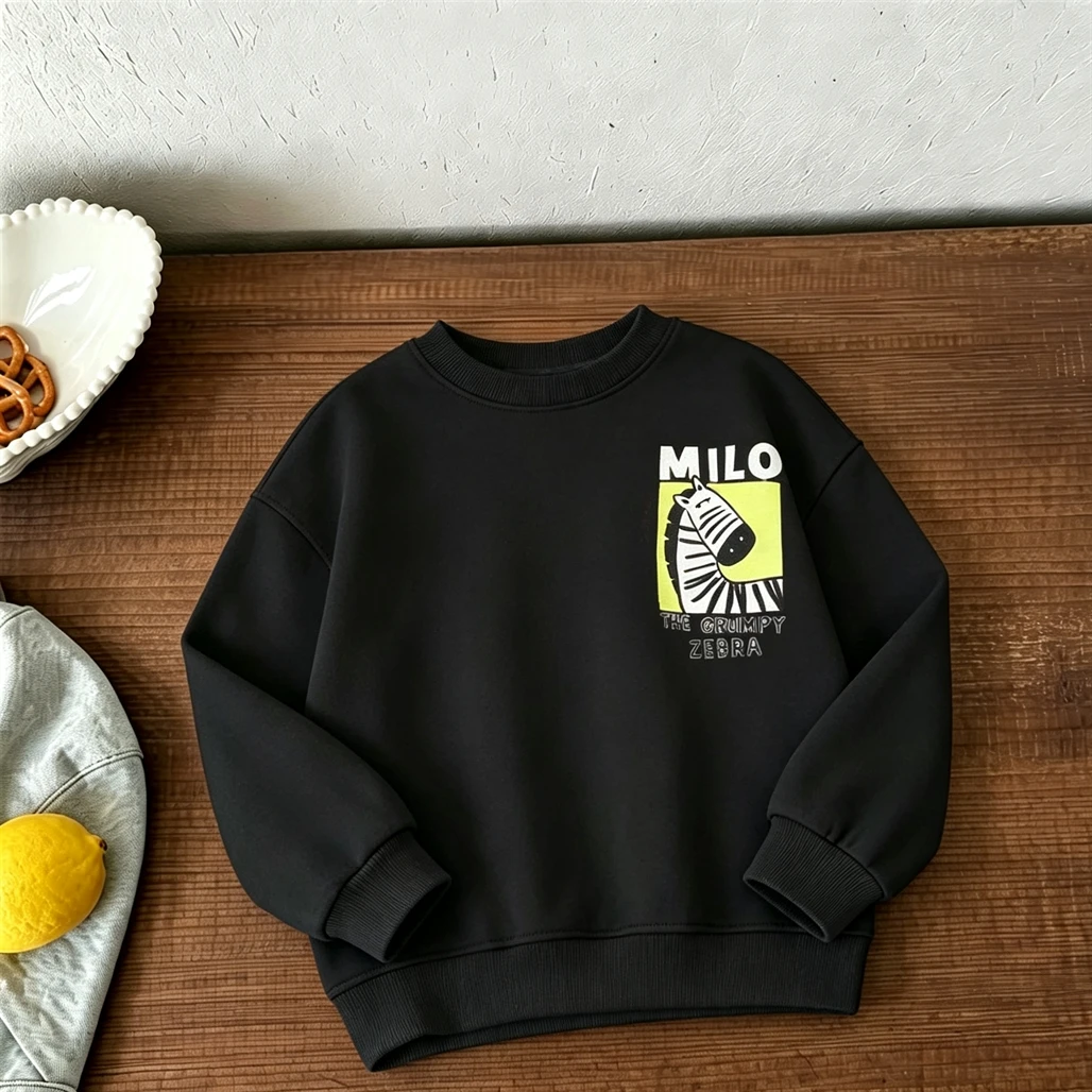 Green Tops For 1 2 3 4 5 6Years Child New Design Printing Sweatshirt Loose Casual Summer Clothes Cartoon Long-sleeved Tops