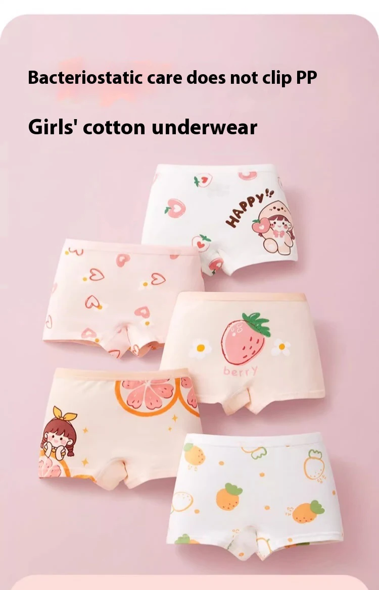 6-teiliges Mädchen-Höschen, schönes Charaktermuster, Cartoon-Mädchen-Boxershorts, weiche Baumwolle, Kinderunterwäsche, waschbare Kinder-Boxershorts ﻿ – Detail 3