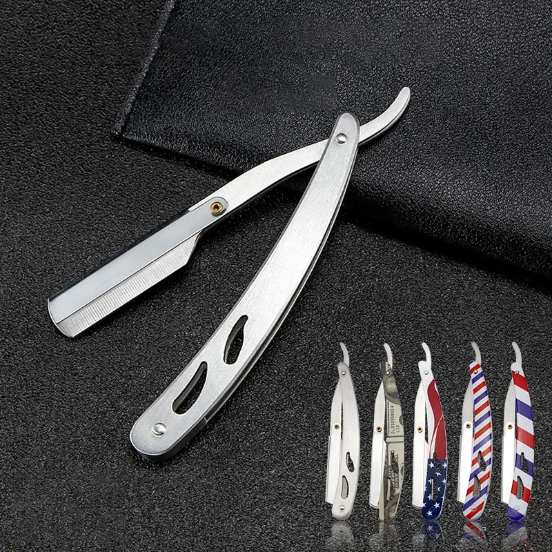 

1pc Staright Razor Shaving Knife Shaving Razor For Men Stainless Steel Straight Edge Barber Razor Shaver Folding Shaving Razors