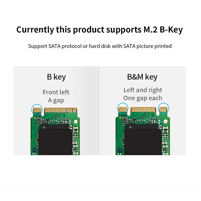 M.2 NGFF SSD a SATA 3 3,0 convertidor de tarjeta adaptadora B & M protocolo clave unidad de disco de estado sólido 2230 2280 2242