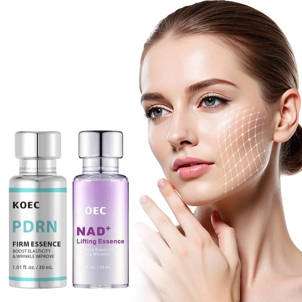 Korea KOEC PDRN/NAD+ Facial Serum - PDRN Firming Boost Elasticity & Wrinkle Improve, NAD+ Lifting & Reduce Fine Lines, Skin Care