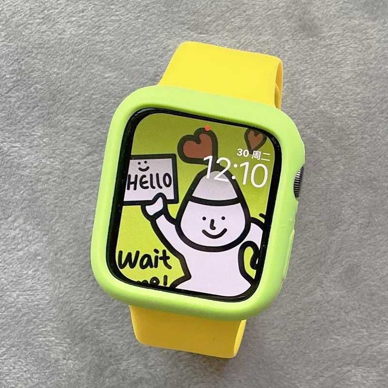 حافظة + حزام رياضي لساعة أبل الترا 3 49 مللي متر 40 44 45 41 42 مللي متر سيليكون محفورة سوار iwatch Series11 10 9 8 7 se 4 5 6