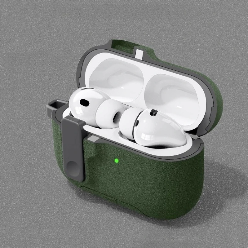 2025 Case For AirPods Pro 3 Magnetic Automatic Lock Cases Phone Stand Headphone Cover For AirPods Pro 3 Pro3 Fundas With Hook ﻿