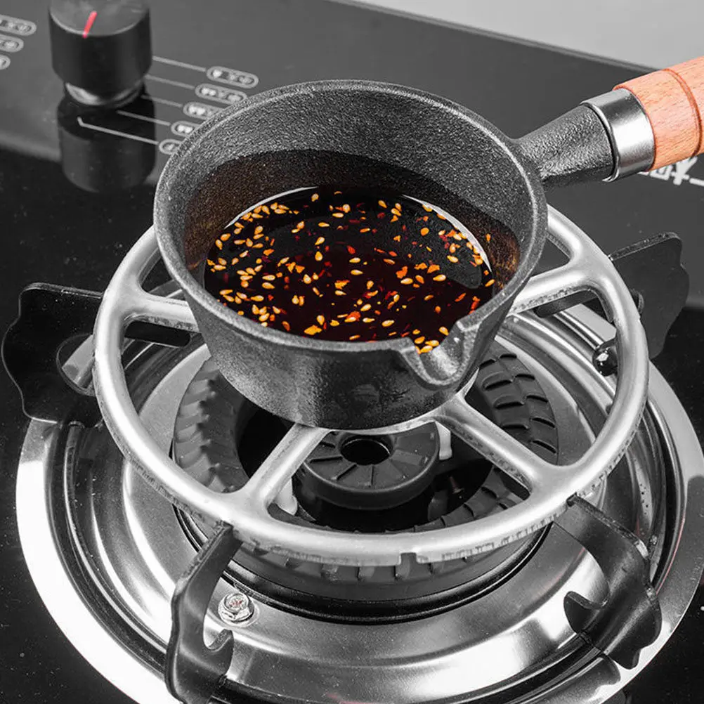 Mini Omelet Pan Heavy Duty Cast Iron Nonstick Saucepan Compatible with Induction Cooker Gas Stove Multipurpose Milk Pot