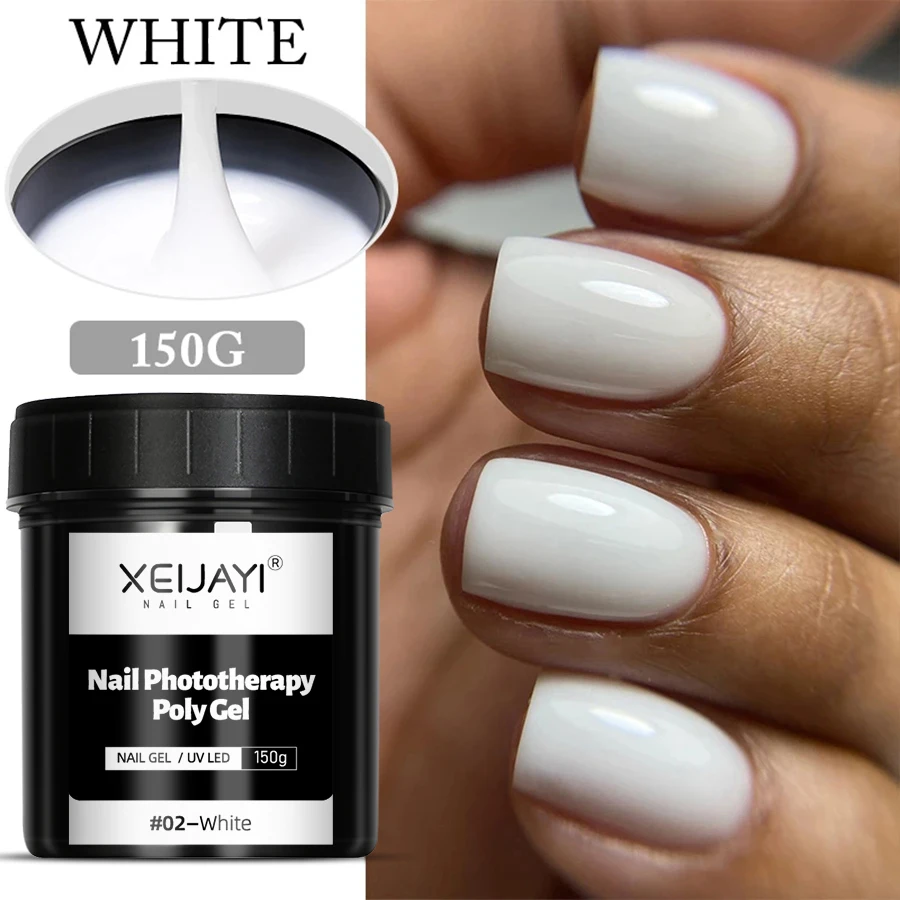 150g Poly Nail Gel UV LED Cured Builder Nail Gel Acrylic Crystal Nail Extension Gel For Nails DIY At Home Salon
