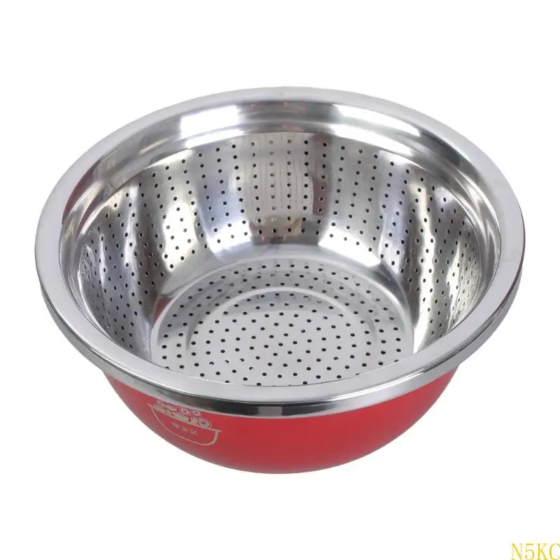 N5KC Large Capacity Multifunctional Basin Durable Rustproof Basin with Lid Perfect For Daily Cooking And Party Preparation