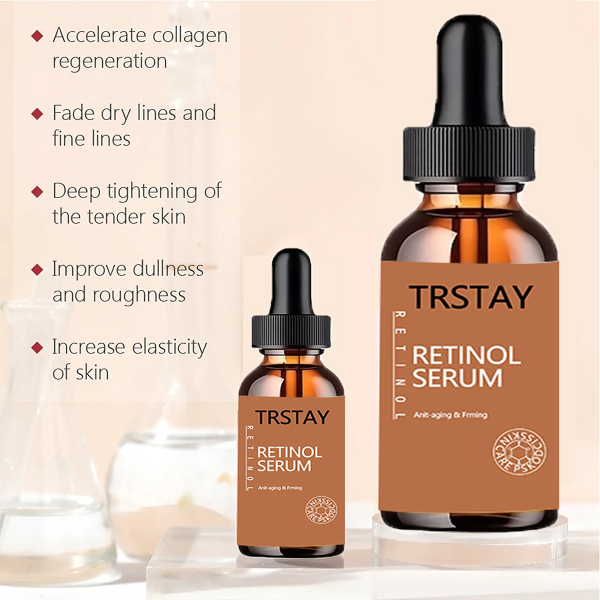 Retinol Face Serum Remove Wrinkle Essence Anti Aging Firming Hyaluronic Acid Moisturizing Nourishing Whitening Facial Skin Care