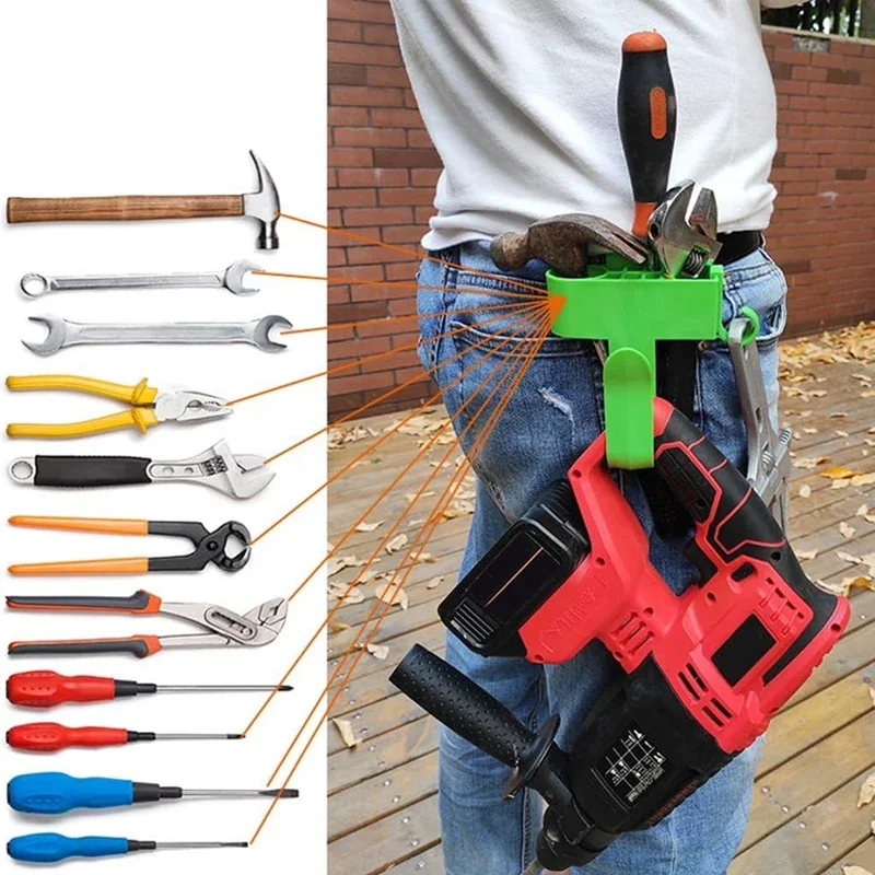 Car Tool Storage Bags Plastic Waist Tools Hook Electrician Tool Professional Eletric Drill Clip Tools Bag Waist Pocket with hook