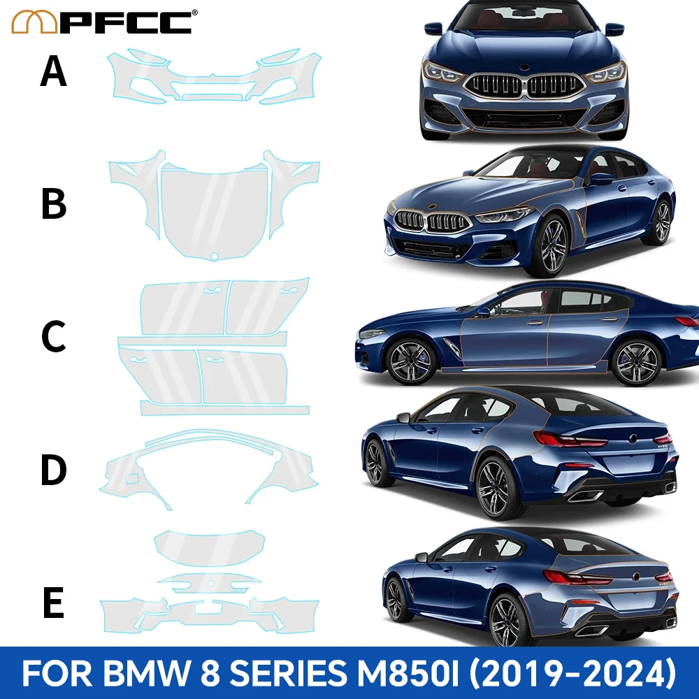

For BMW 8 SERES M850i 2019-2025 9Mil TPU Paint Protection Film Pre-cut PPF Car Body Clear Kit Anti-scratch Bra Resistant Cover