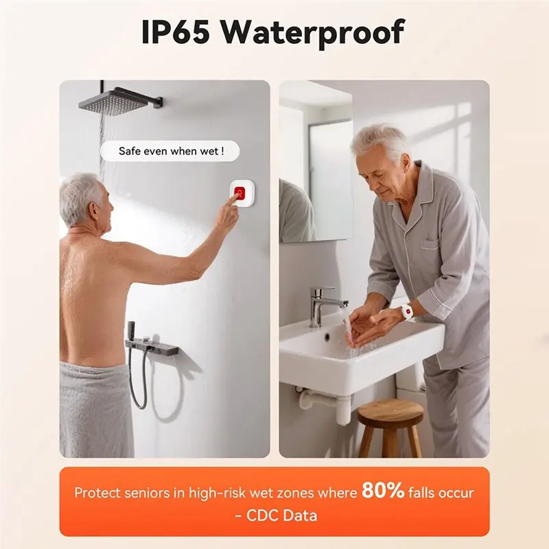 【NUEVO】SOS Pulsera inalámbrica Wifi Sistema de alerta de buscapersonas para cuidadores de ancianos Botón de llamada para pacientes mayores Ayuda a personas mayores en casa