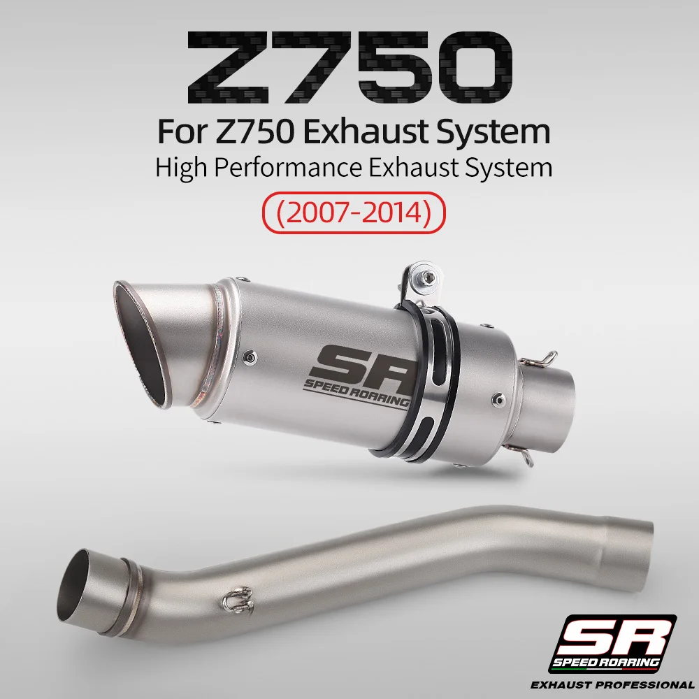 Slip‑on Motorcycle Exhaust Muffler Middle Link Pipe For Z750 Z‑750 2004‑2008 Exhaust Connect Tube