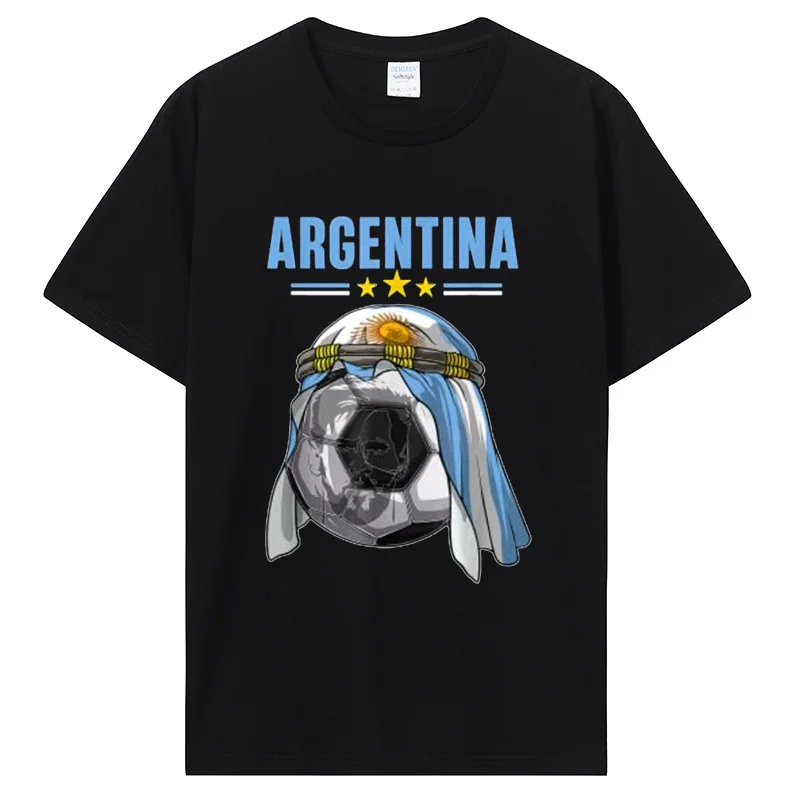 Argentina 3 Stars Argentinian Flag Tres Estrellas Three Star T-Shirt Best Goat Of The Year Ever Graphic Men Clothing Oversized