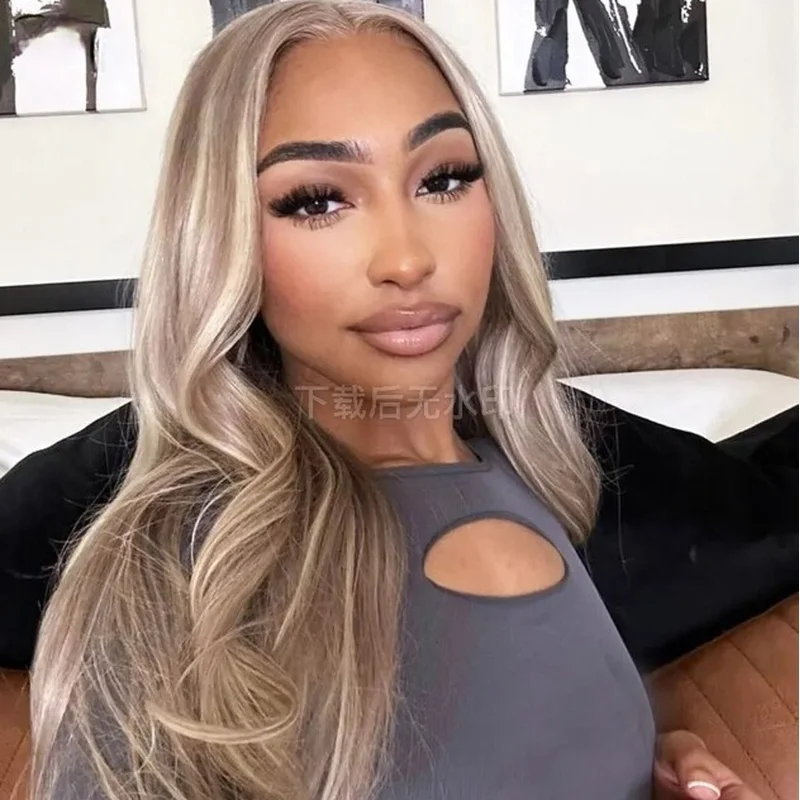 Ash Blonde with Platinum Blond HighlightLace Front Wig Wig