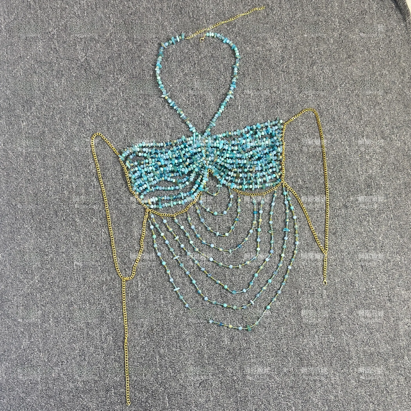 Faionable الاكريليك مطرز بال الصدرية مثير فتاة العصرية المحاصيل الأعلى ort طول ملابس خارجية للنساء ort الوصف