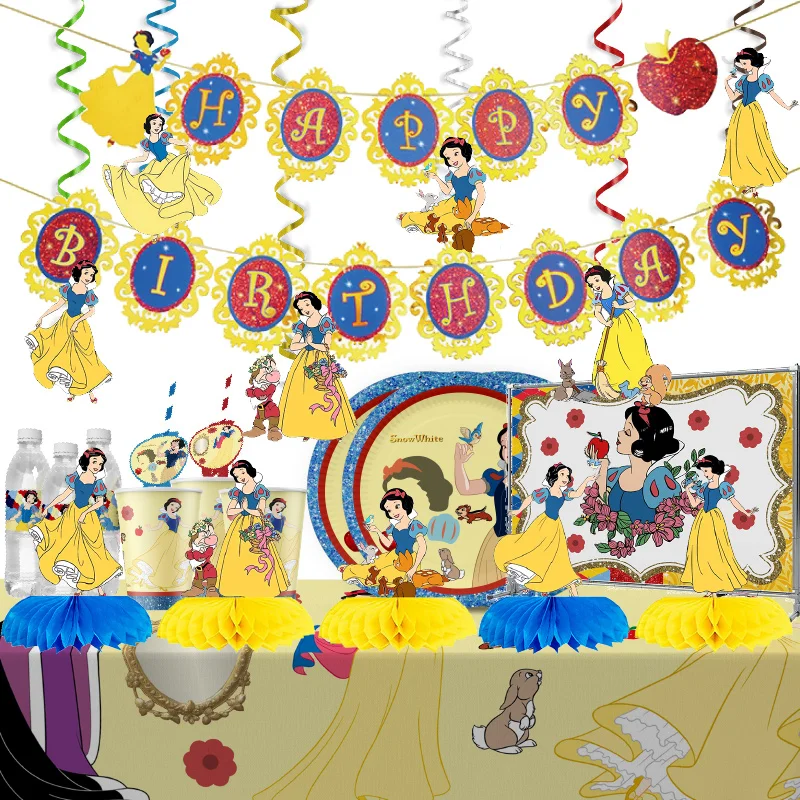 Disney Biancaneve Gender Reveal Articoli per feste Stoviglie Tazza Piatto Topper Kid Neonate Decorazione festa di compleanno Baby Shower