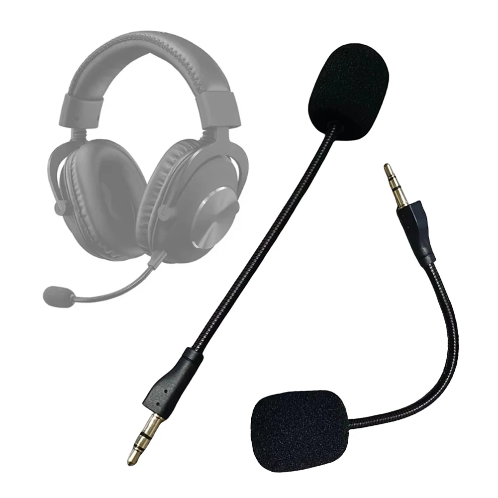 Replacement 3.5mm Microphone E-Sports Game Headset Mic Game Mic Flexible Microphone for  PRO G PRO X Gaming Headsets