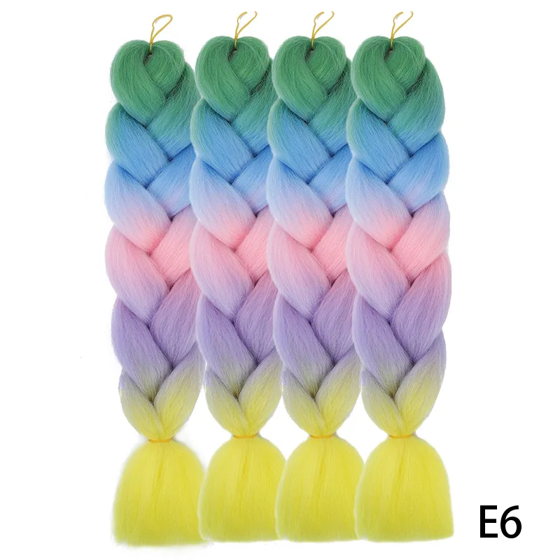 Buntes Haar für Zöpfe synthetisches Flechten Haar verlängerungen für Mädchen Jumbo Braid Haar für Häkeln Box Ausdruck Flechten Haar