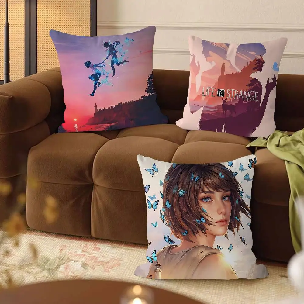 

GAME L-Life Is Strange Decorative Room Aesthetics Pillow Case Home Decor Bedroom Sofa Bed Couch Pillow Cover 45x45
