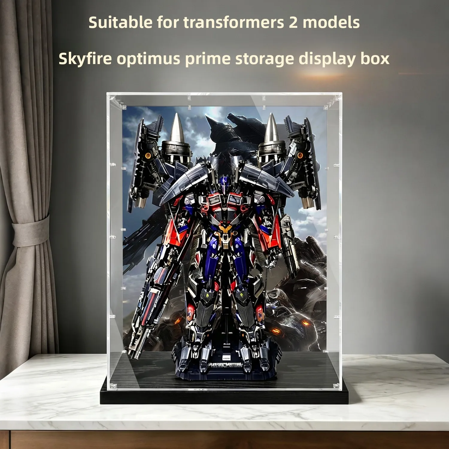 Suitable for Transformers 2 Skyfire Optimus Prime building block hand model storage transparent dust-proof acrylic display box