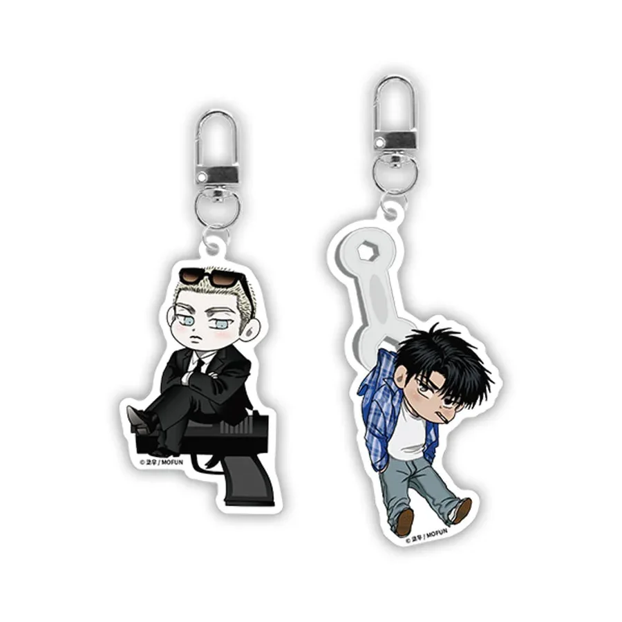 [Official Original]Korean Manga Shutline Chibi Acrylic Keychain Jake + Moon Shingun