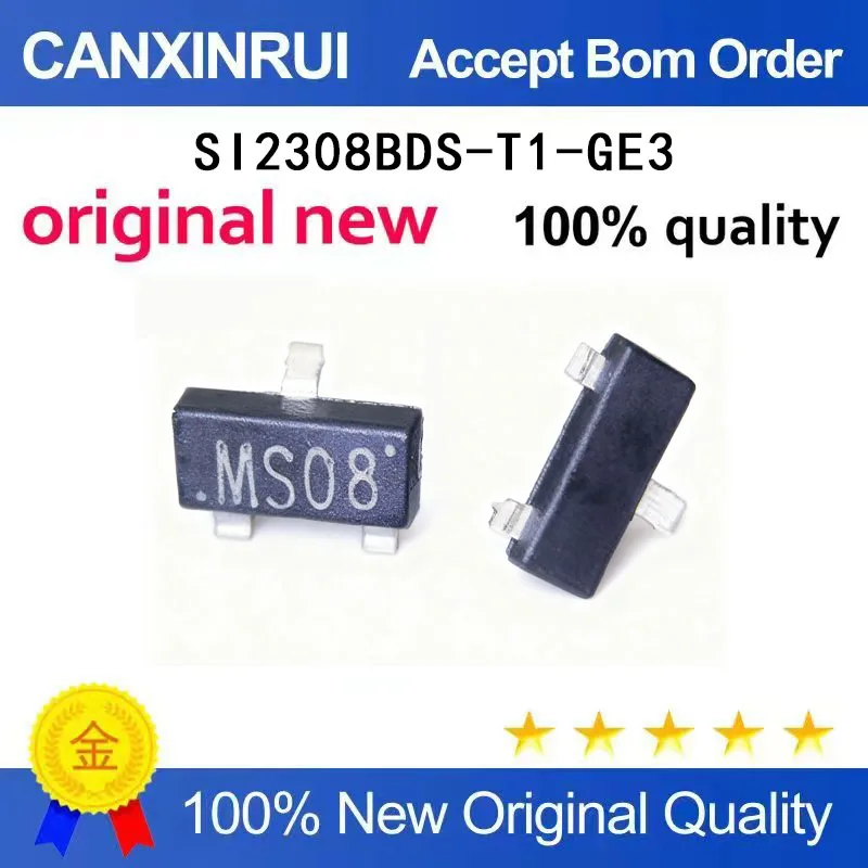 

(5-100 Pieces) New SI2308BDS-T1-GE3 SI2308 silk screen MS08 L8HAT SOT-23 chip in stock