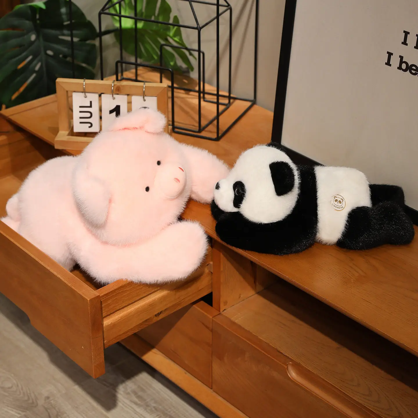 

65cm High Quality Long Arms Animal Plush Sleeping Pillow Soft Pink Pig Panda Plush Toy Home Decor
