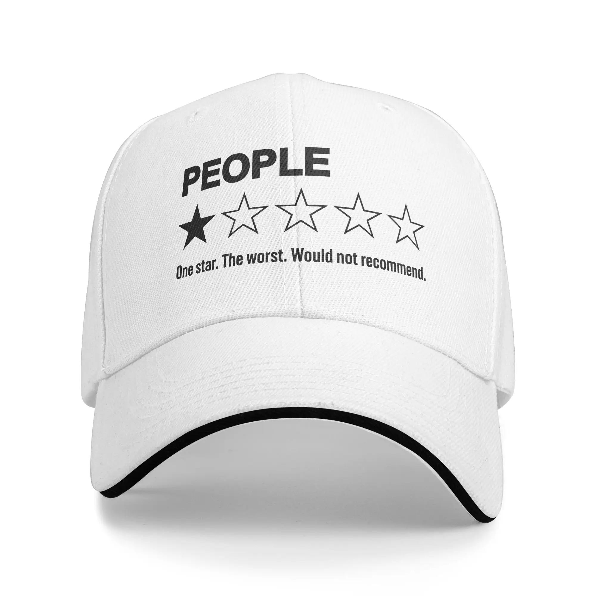 People One Star Rating  Baseball Cap Hip Hop The Worst  Would Not Recommend Sandwich Cap Breathable Caps Hat Running Golf